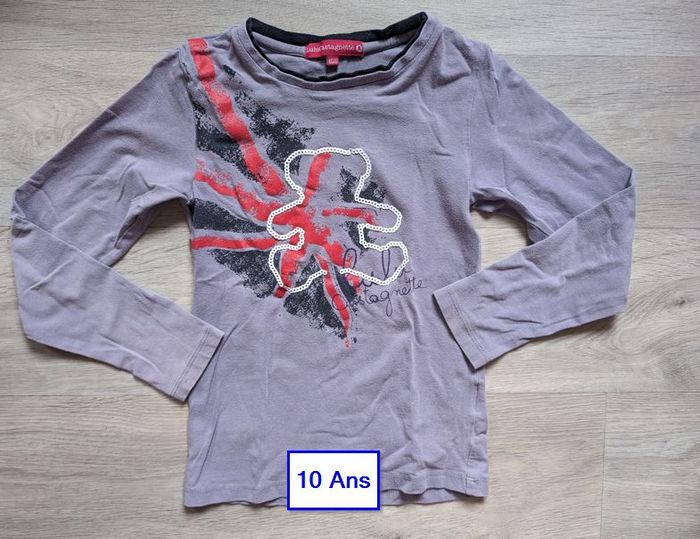 Haut fille 10 ans , Lulu Castagnette , t-shirt manches longues fille 10 ans