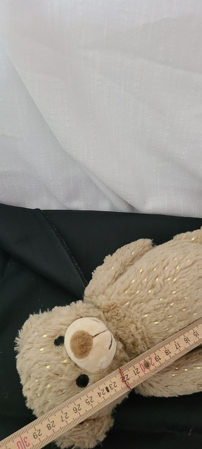 DOUDOU PELUCHE DAMART OURS BEIGE MARRON PAILLETTE DOREE OR - photo numéro 4