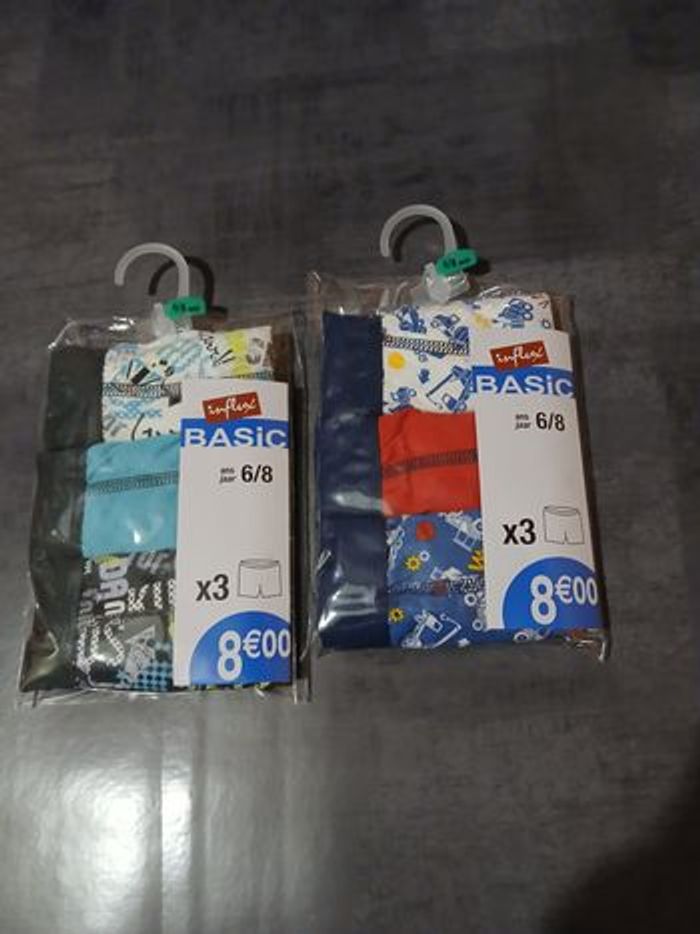 lot de 6 boxers garcon en coton 6/8 ans