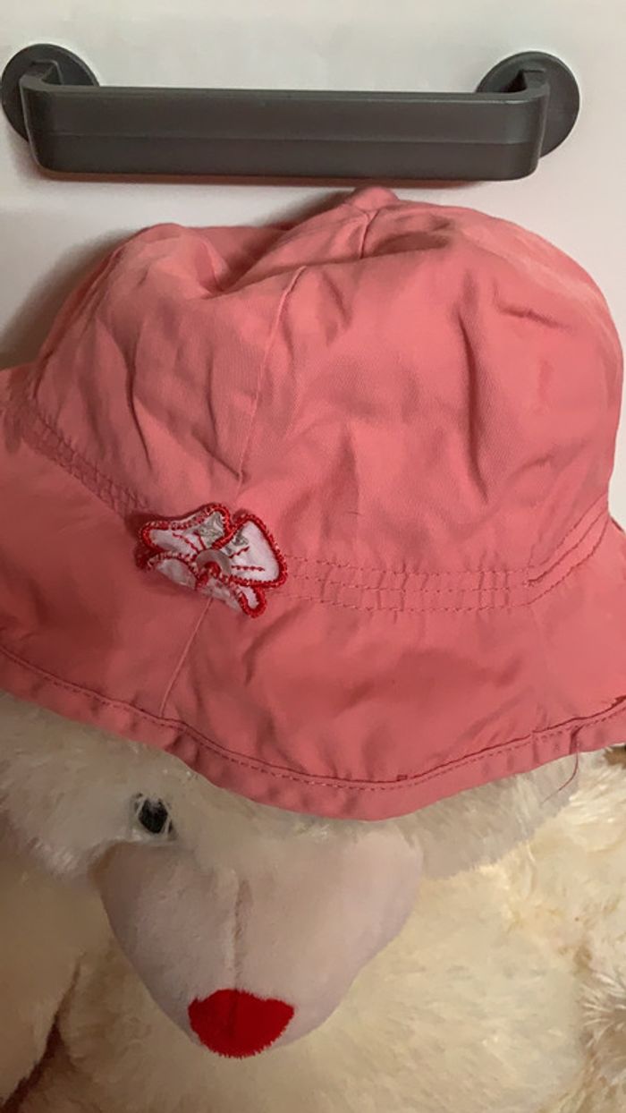 Chapeau couleur pêche / abricot taille 9 / 12 mois - photo numéro 2