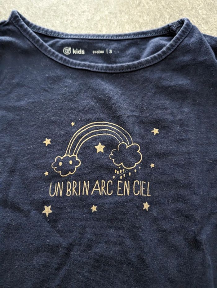 T-shirt à manches longues fille 3 ans - photo numéro 2