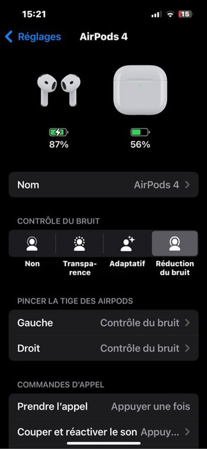 Air pods 4 avec réduction de bruit - photo numéro 10