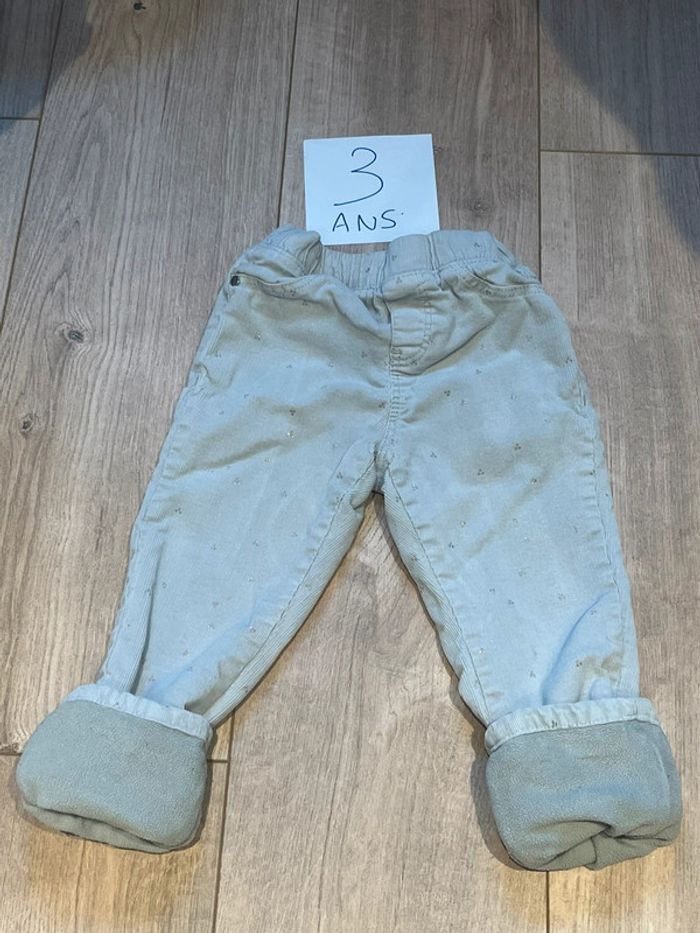 Pantalon doublure polaire Okaïdi 3 ans TBE