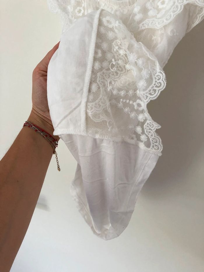 Haut débardeur blanc en dentelle Morgan taille M - photo numéro 6