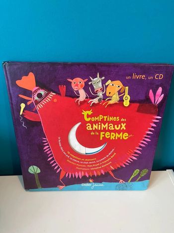 Livre de comptines des animaux de la ferme avec CD