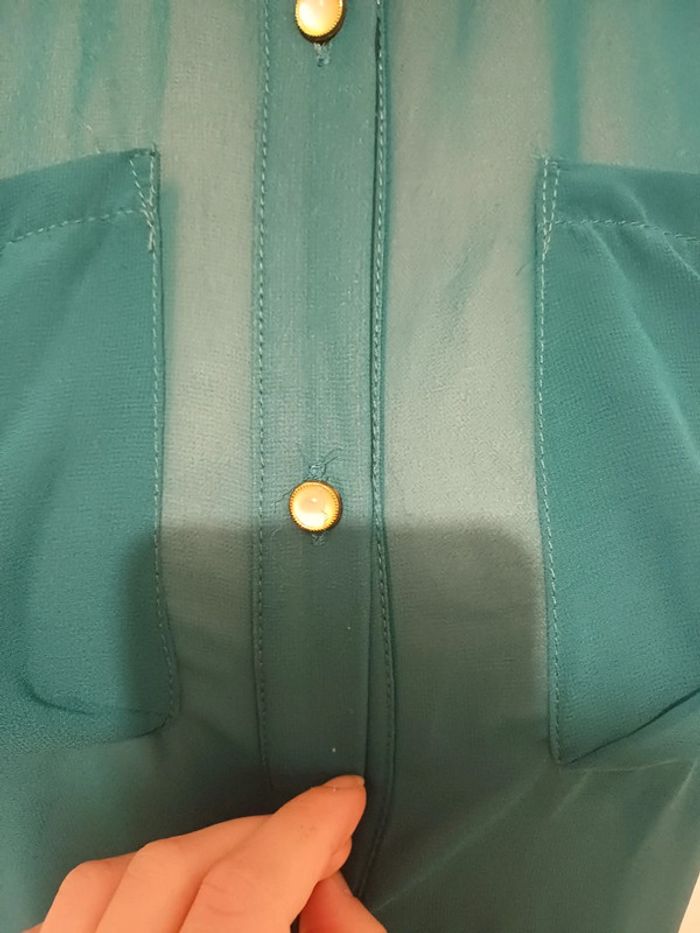Chemise transparente boutonnée Orcelly taille M 38 - photo numéro 4