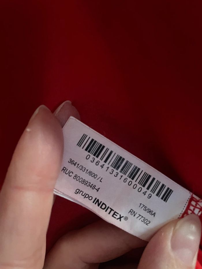 Robe rouge longue moulante Zara taille L extensible - photo numéro 6