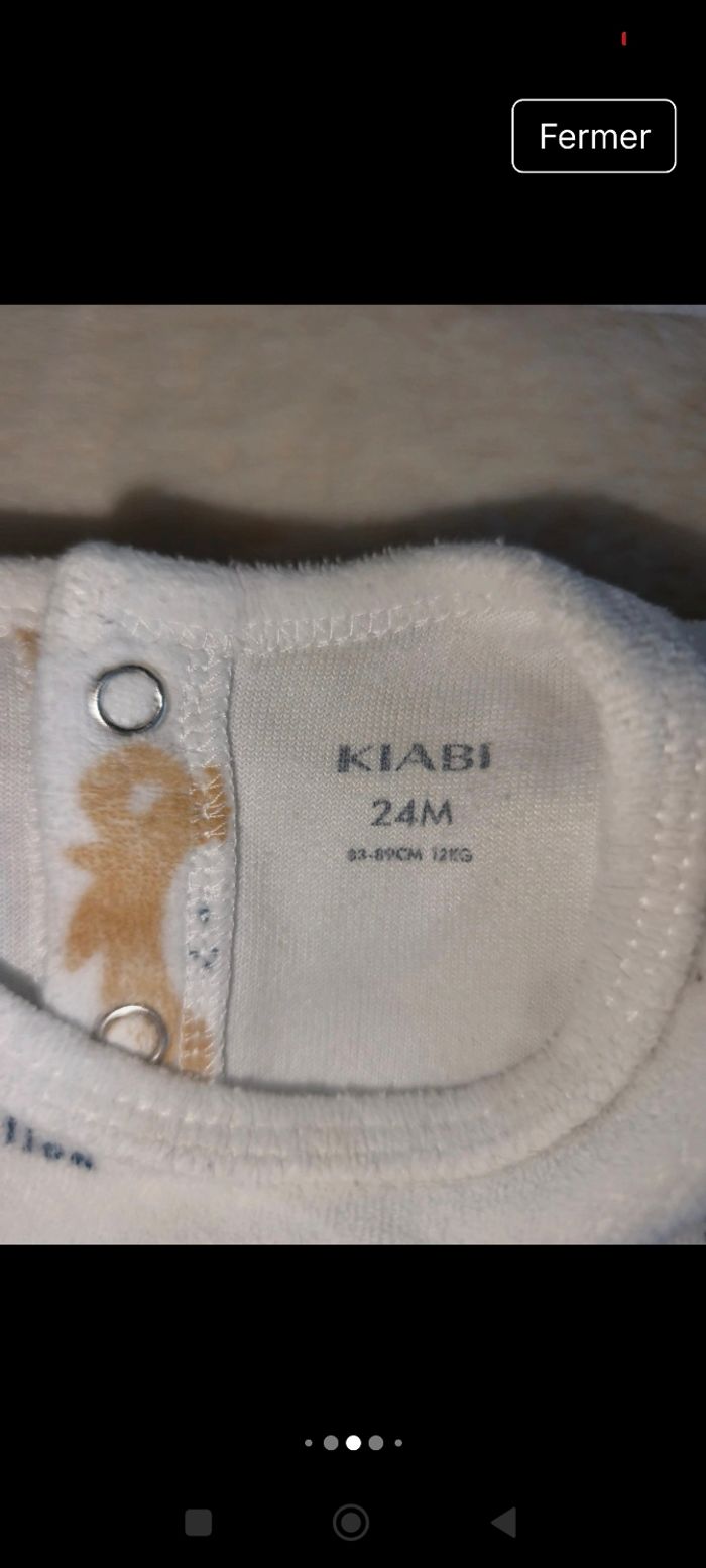 Lot pyjamas kiabi 24mois - photo numéro 4