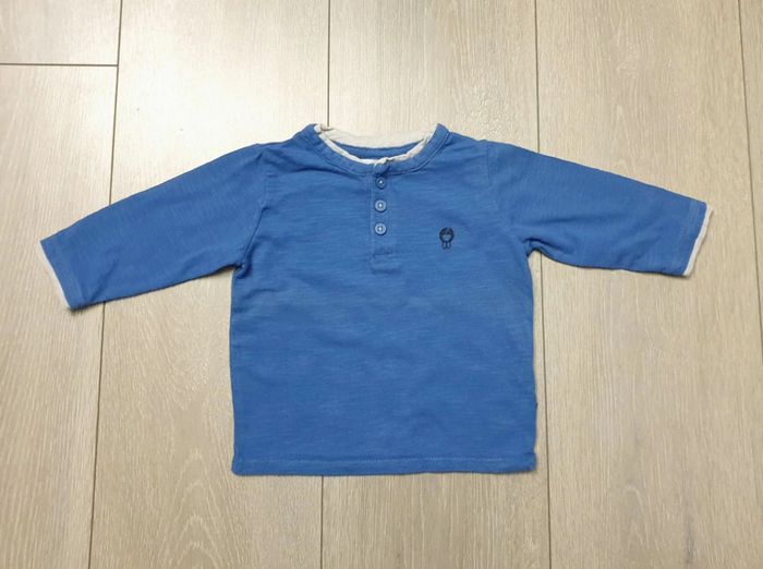 Maillot manche longue bleu. Garçon 6 mois. Marque Obaibi