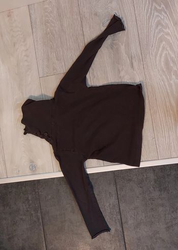 Pull à col roulé brun foncé, taille 98