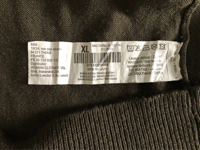 AN110- Pull kaki « mim » T XL (42/44) - photo numéro 8