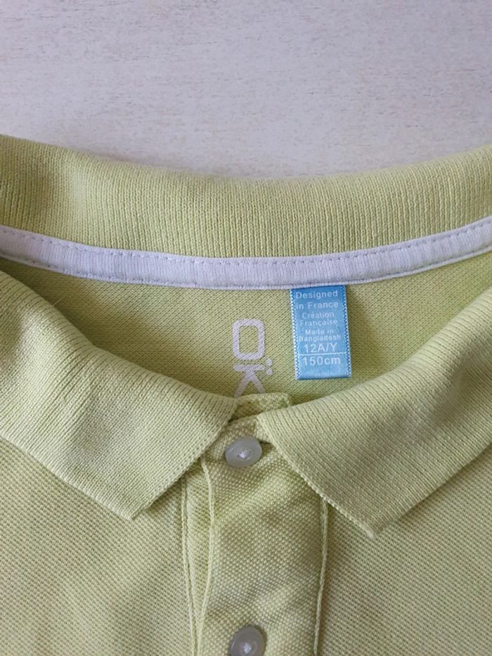 Polo vert Okaidi - taille 12 ans - photo numéro 2