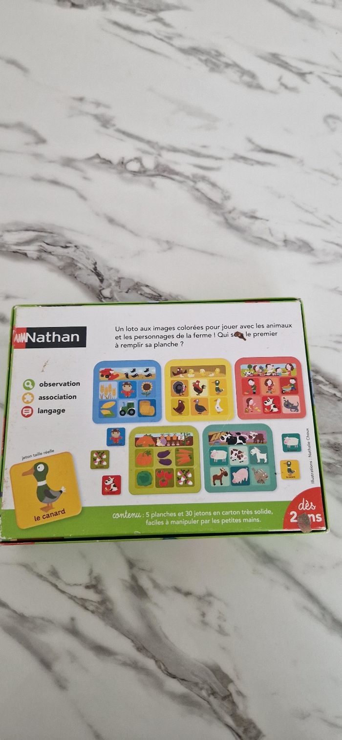 Jeu loto de la ferme des animaux, Nathan - photo numéro 3