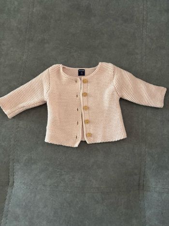 Gilet bébé rose Kiabi