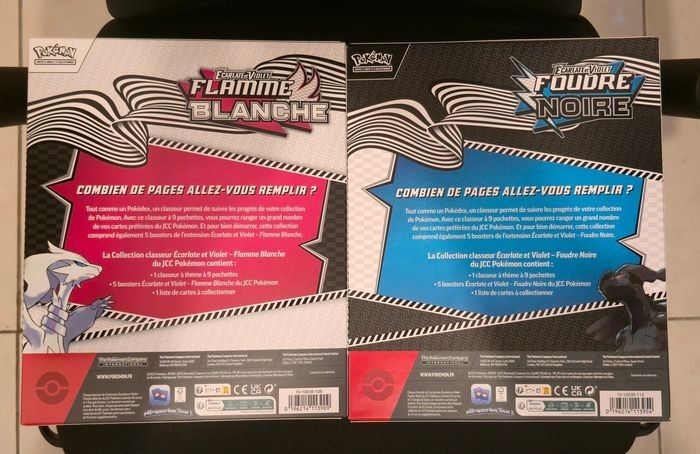 Pokémon Lot de 2 Coffrets Collection Classeur EV10.5 Flamme Blanche et Foudre Noir - photo numéro 2