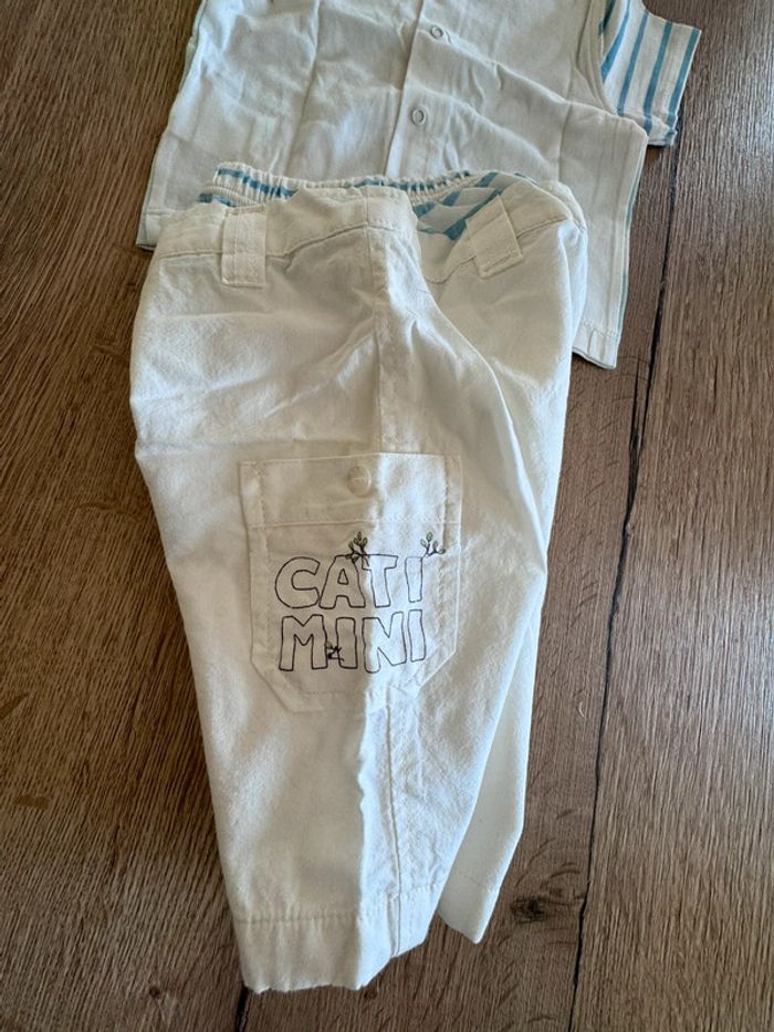 Ensemble tee-shirt + pantalon taille 1 mois catimini neuf avec étiquettes - photo numéro 14