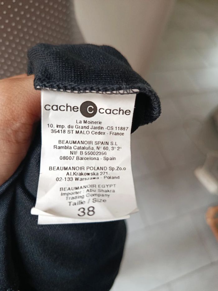 Robe noir cintré dentelle Cache cache Taille 38 - photo numéro 6