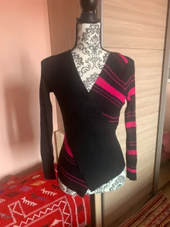Pull maille chaussette cache- coeur