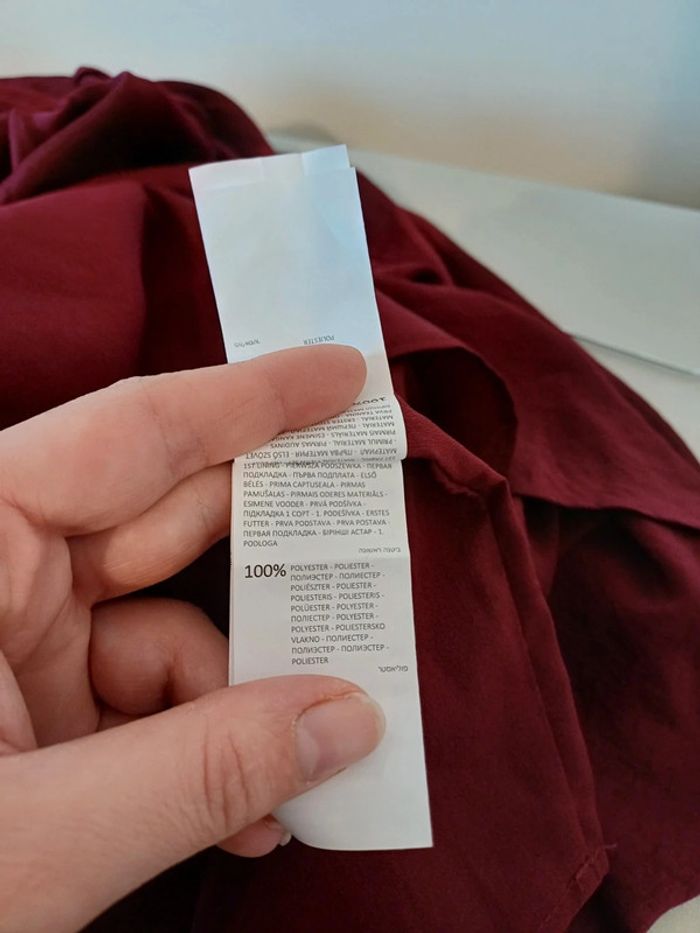 Robe Bordeaux fluide asymétrique neuve Mohito taille S 36 - photo numéro 10