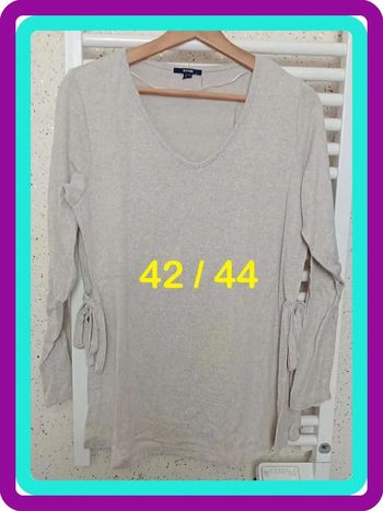 Sweat de Grossesse manche longue beige Kiabi Taille 42 / 44