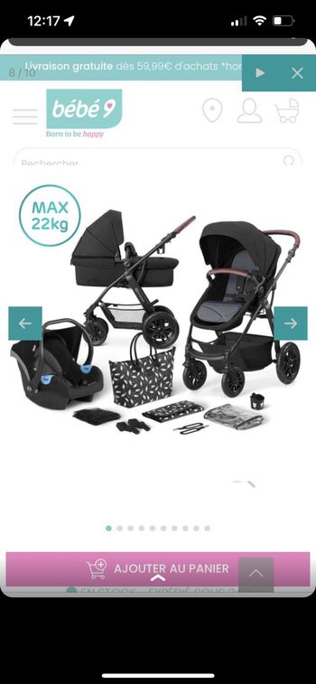 Poussette 3 en 1