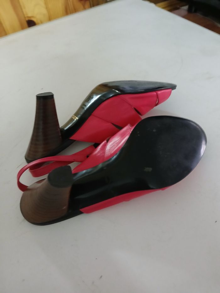 Sandales à talon en cuir - photo numéro 5