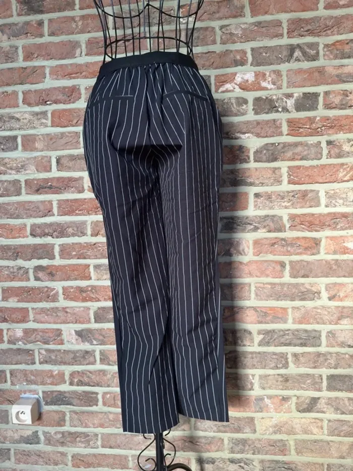 Pantalon droit ligne noir et blanc Lefties Taille XS / 34 - photo numéro 9