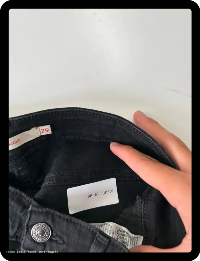Jean Levi's Femme 711 Skinny Noir | Taille W29 L30 FR38 | BP160 - photo numéro 4