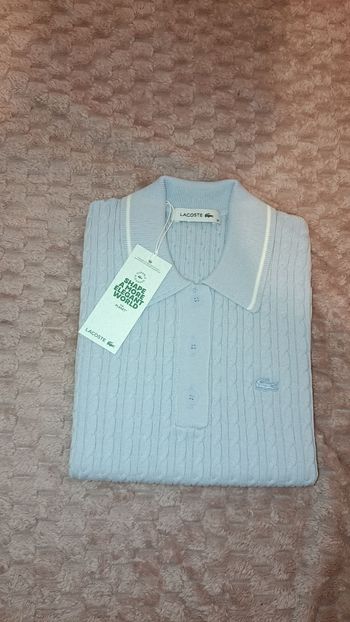 Pull torsadé lacoste manche courte 