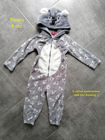 Pyjama tout doux combinaison 4 ans tissaia koala