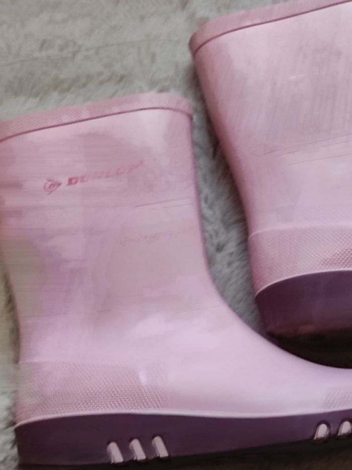 Bottes de pluies rose et violet taille 30 - photo numéro 4