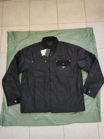 Veste chemise Prada Re nylon noir taille M neuf