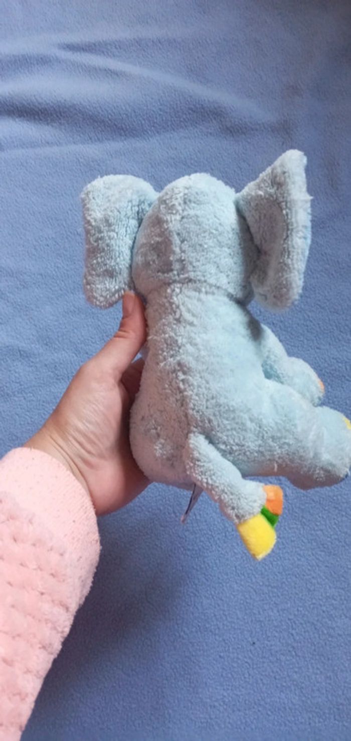 Doudou peluche éléphant Gipsy - photo numéro 4