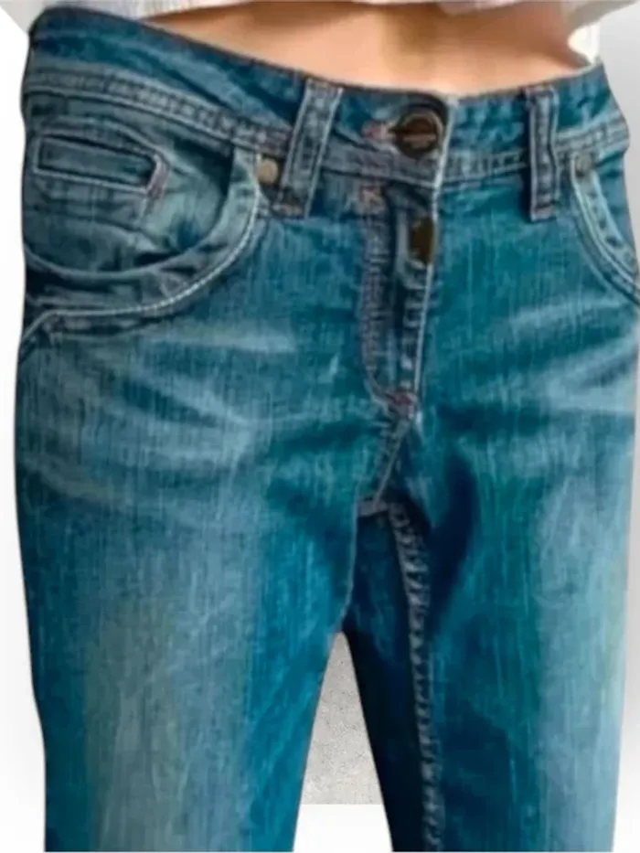 Jean TimeZone,coupe droite ,taille basse ,texture extensible - photo numéro 6