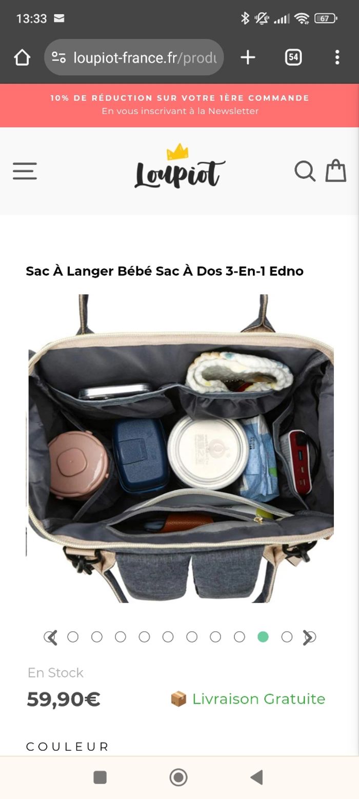 Sac à langer 3 en 1 : lit bébé table à langer sac à dos - photo numéro 6