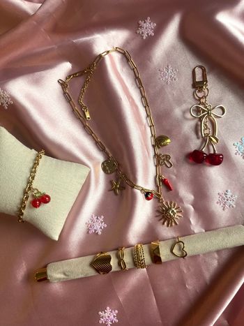 Box bijoux, acier inoxydable, ajustable, tendance, collier, bracelet, bague, porte clé