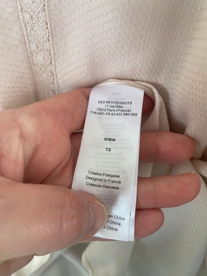 Blouse beige rosé des petits hauts taille 2 - photo numéro 7