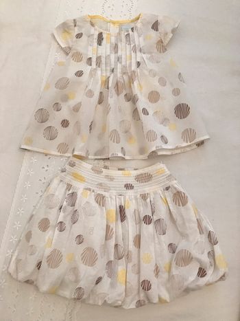 Ensemble jupe Boule et Blouse 12 Mois