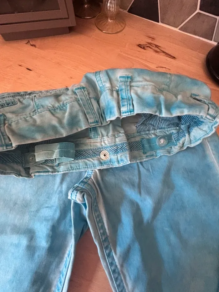 Pantalon Slim motif léger tie & Die turquoise • Ikks • 10 ans - photo numéro 3