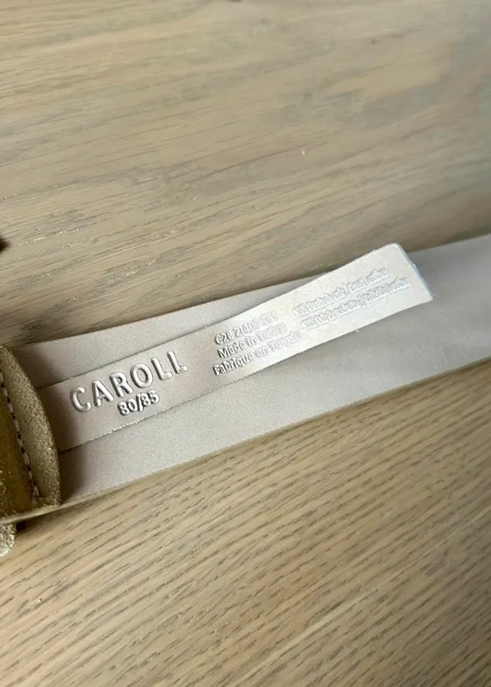 Ceinture Caroll en daim beige – Modèle Loumia - photo numéro 3