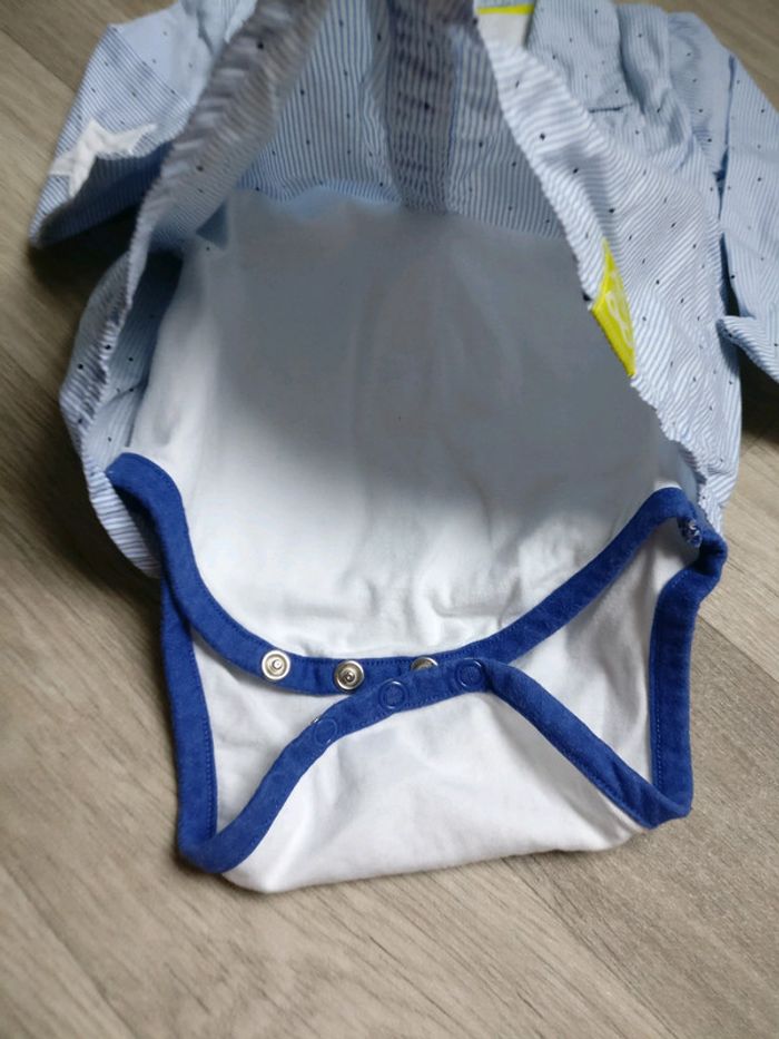 Chemise DPAM avec body intégré taille 6 mois - photo numéro 2