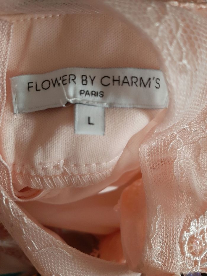 Robe fête cérémonie en dentelle et perle flower by charm's Paris - photo numéro 6