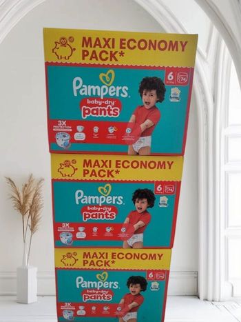 Couches Pampers taille 6 pants lot de 3 cartons