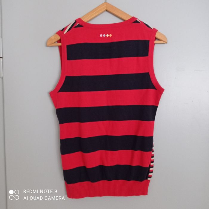 Débardeur pull à rayures rouges t40 - photo numéro 5