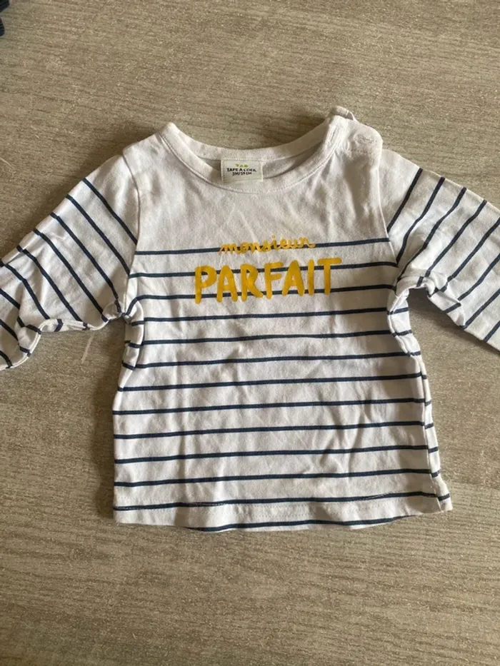 T-shirt manches longues bébé - 3 mois