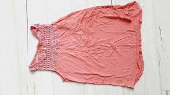 Vêtement femme tee-shirt débardeur rose corail Camaïeu taille 1