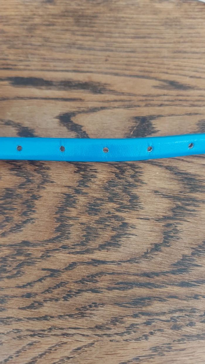 Ceinture Marie Méro en cuir bleu taille 44 - photo numéro 10
