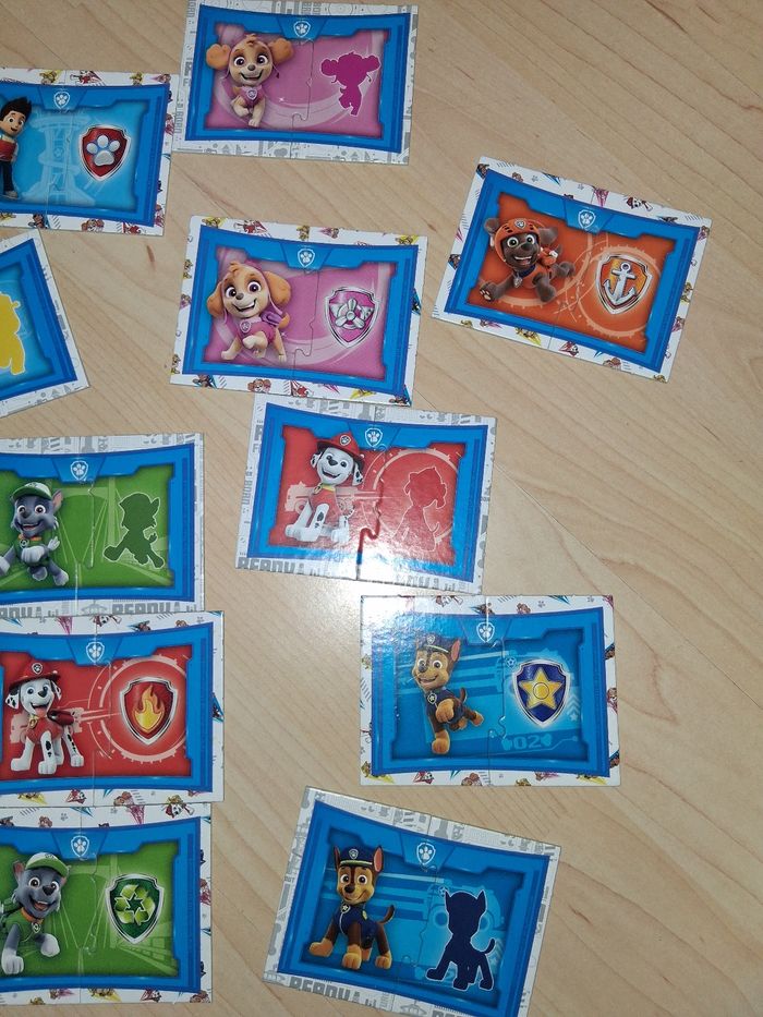 Lot pat patrouille paw patrol jeu de cubes, puzzle et paires - photo numéro 6