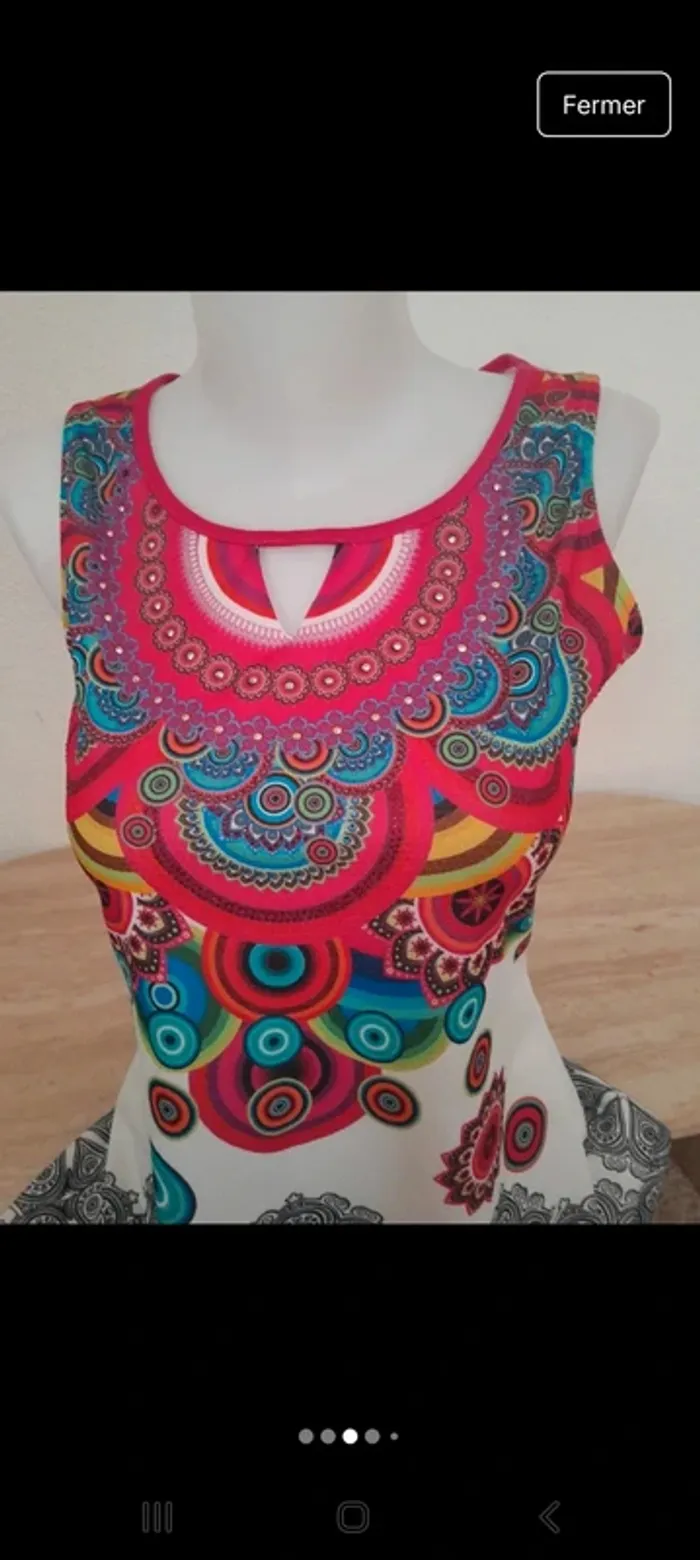 Robe d'été multicolore 💫1001 idées 💫 Taille 36-38 - photo numéro 3