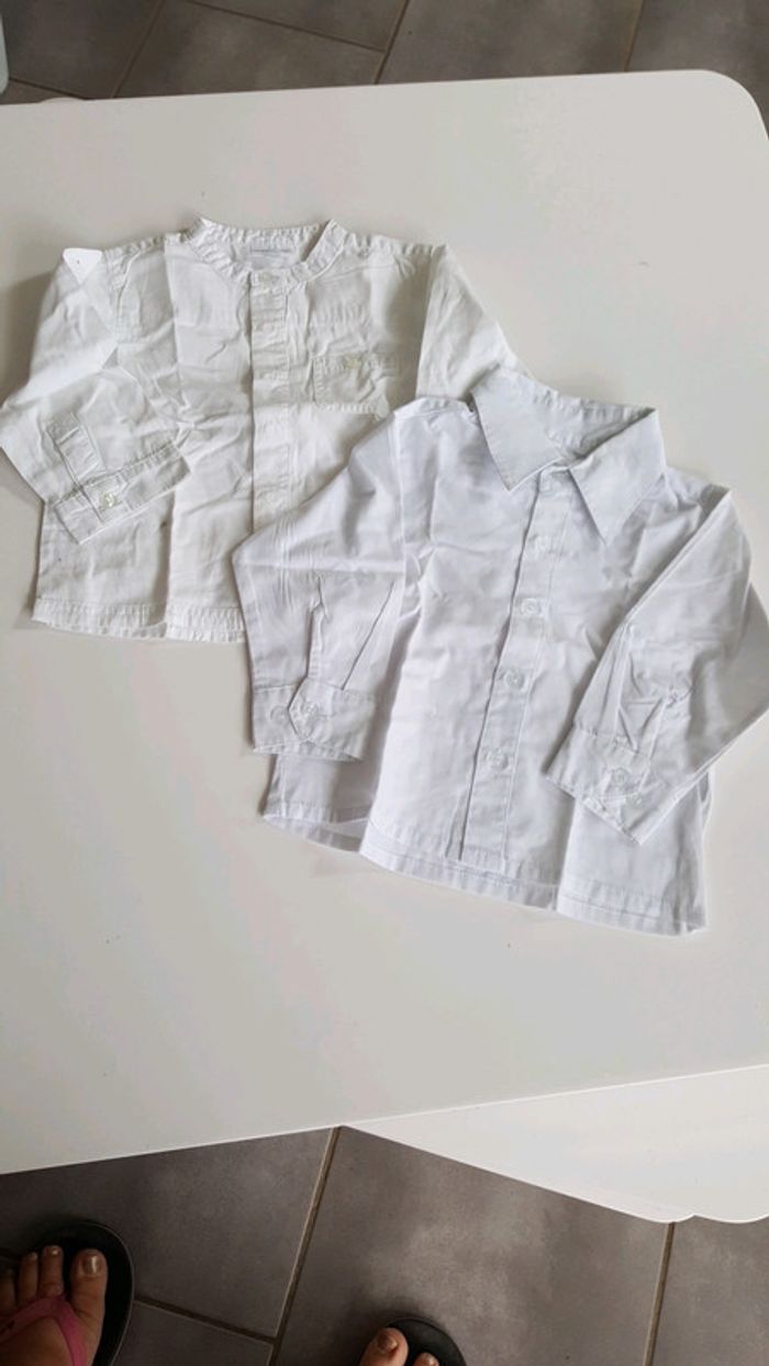 Lot 2 chemises blanches